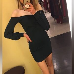 Dark Green Long Sleeve Dress